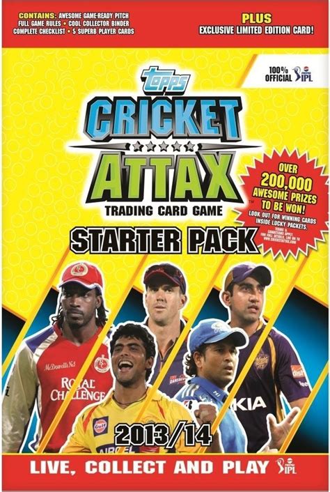 Topps IPL 2013 Cricket Attax Starter Pack - IPL 2013 Cricket Attax ...