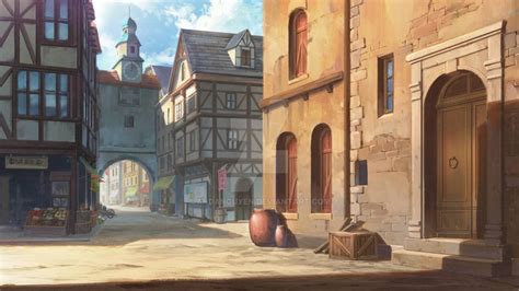 Medieval Town by andanguyen on DeviantArt | Scenery background, Anime ...