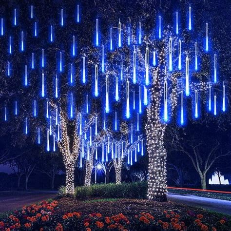 Upgraded 50cm 10 Tubes 540 LED Meteor Shower Rain Lights, Drop/Icicle ...