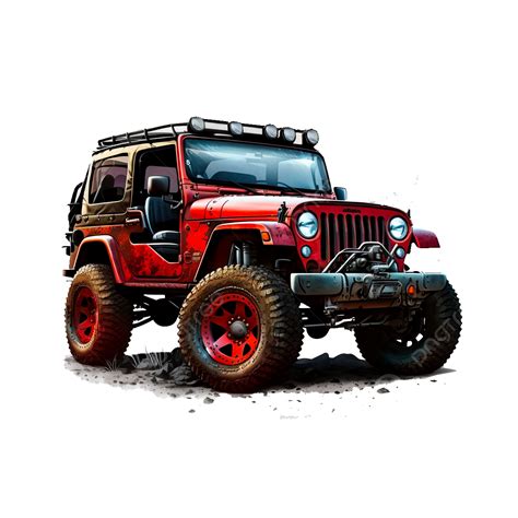 Red Coloured Wrangler Jeep, Red Coloured, Wrangler Jeep, Jeep PNG ...