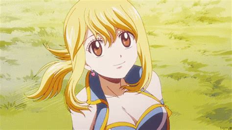 Happy Lucy Heartfilia GIF - Happy Lucy Heartfilia Yellow Hair ...