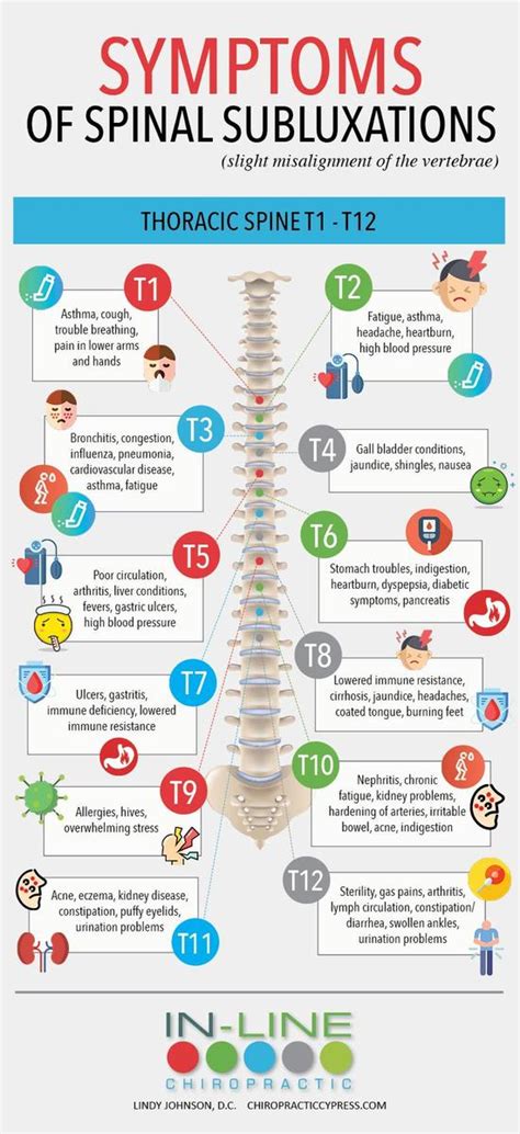 Symptoms of Spinal Subluxations T1 - T12 | Subluxation, Spinal, Symptoms