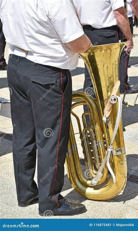 Military Brass Band Members with Instruments Stock Image - Image of black, people: 116875481