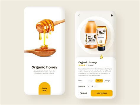 Honey moble app ui design by Ankit Kadian on Dribbble