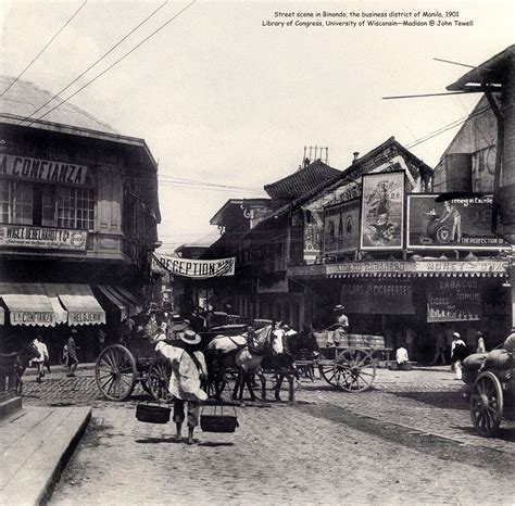 Street scene in Binondo, the business district of Manila, 1901 | Street ...