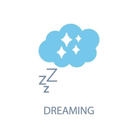 dreaming concept line icon. Simple element illustration. dreaming concept outline symbol design ...