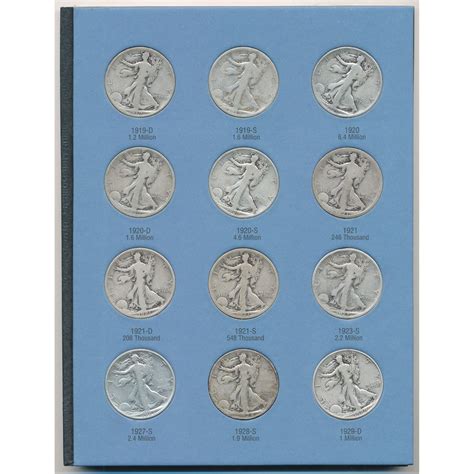 COMPLETE WALKING LIBERTY SILVER HALF DOLLAR COLLECTION 65 COINS 1916-1947