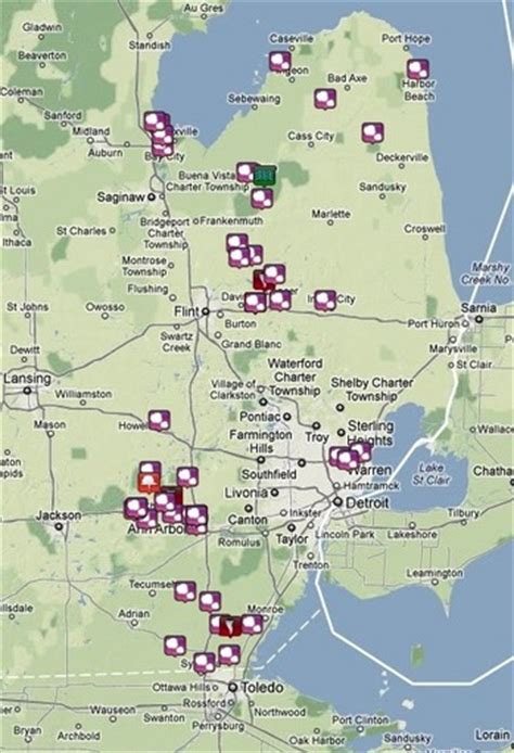 Weather service map pinpoints Southeast Michigan tornado, hail, funnel ...