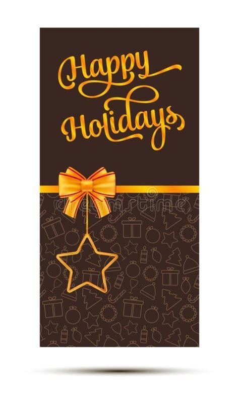 Vector Happy Holidays Text. Calligraphic Lettering Design Card Template ...