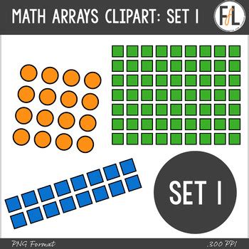 Math Arrays Clipart - SET 1 by Fun for Learning | TpT