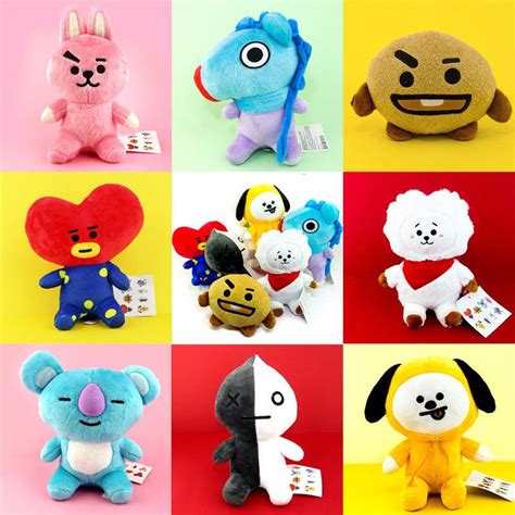 KPOP BTS BT21 TATA SHOOKY RJ Plush Toy COOKY Pillow Doll CHIMMY VAN ...