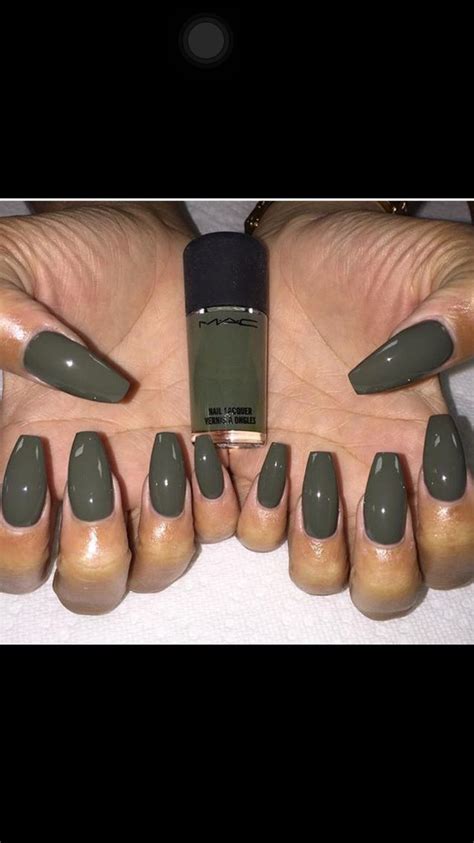 45 best images about Olive Green Nails on Pinterest Coffin nails, Olives and Dark skinned women ...