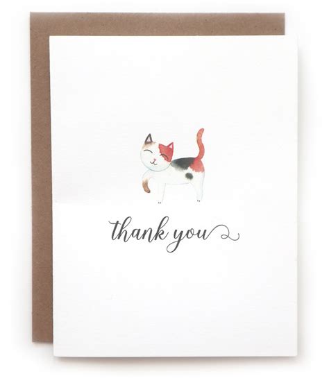 Thank You Cat Greeting Card | Posh Paper Fine Stationery