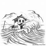 Tsunami Coloring Pages  Free & Printable sketch template