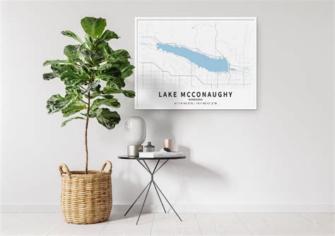 Printable Map of Lake Mcconaughy Nebraska United States - Etsy