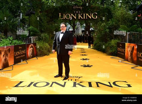 Jon Favreau attending Disney's The Lion King European Premiere held in ...