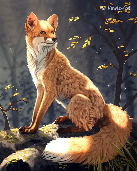 Fox in Autumn by Vawie-Art on DeviantArt