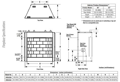 Superior Indoor Vent Free 42" Firebox with 30" Gas Log Set