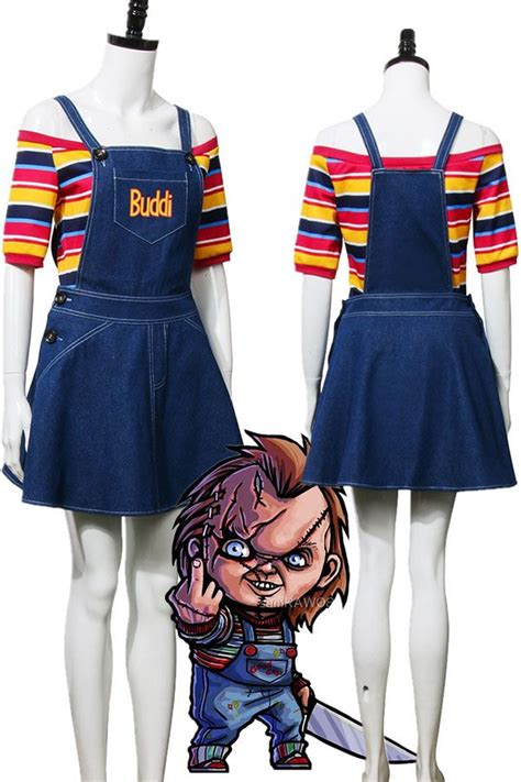 ★Type: Child's Play Chucky Glenn Halloween Cosplay Costume ★Package includes: one skirt with ...