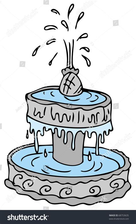 Image Cartoon Water Fountain Stock Vector 68753635 - Shutterstock