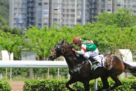 The Horse Racing at Hong Kong Jockey Club. Editorial Stock Photo - Image of race, front: 122959178