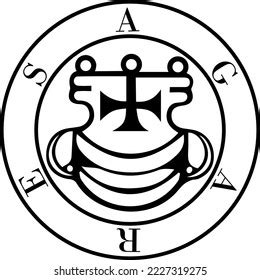 Agares Sigil Occult Symbol Ars Goetia: стоковая векторная графика (без ...