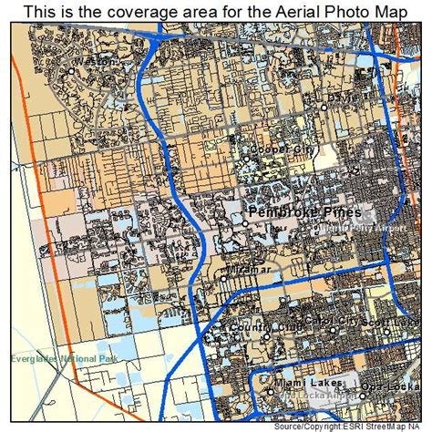 Aerial Photography Map of Pembroke Pines, FL Florida