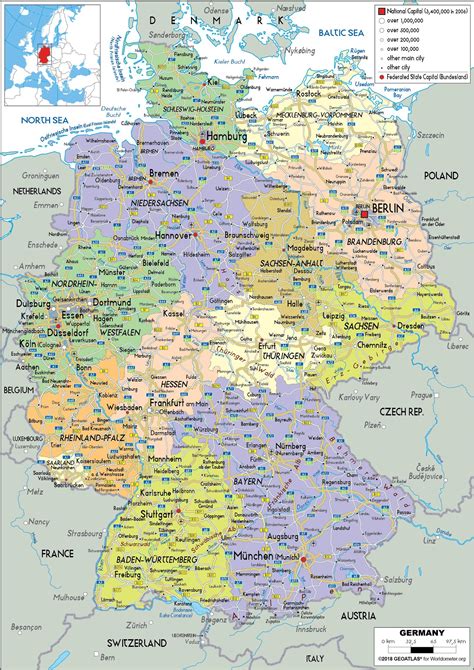 Map Of Germany With States - Flor Oriana