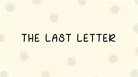 The Last Letter - FilmFreeway