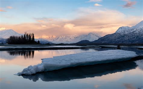 Download wallpaper 3840x2400 river, ice, mountains, snow 4k ultra hd 16:10 hd background