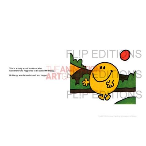 Mr Happy Book Scene - Mr Men Art From Generation Gallery