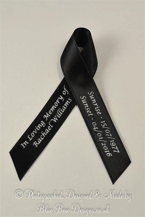 Black memorial ribbons | Ribbon design, Awareness ribbons, Personalized wreaths