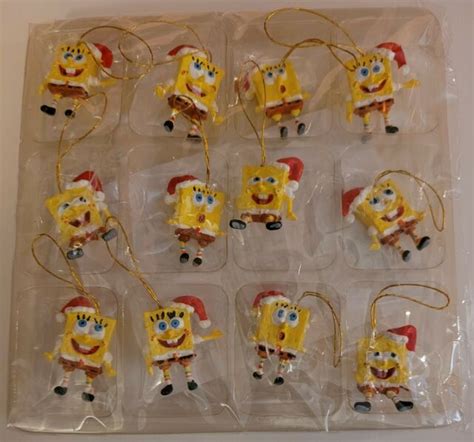 3 NEW SETS SPONGEBOB SQUAREPANTS MINI CHRISTMAS ORNAMENTS 36 GIFT TIE ONS 71922402937 | eBay ...