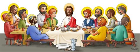 Bible illustrations, Last supper, Illustration