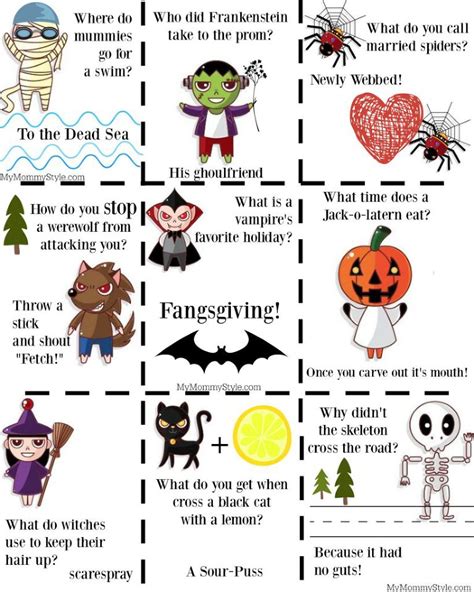 Free Halloween Joke Printables for Kids - My Mommy Style