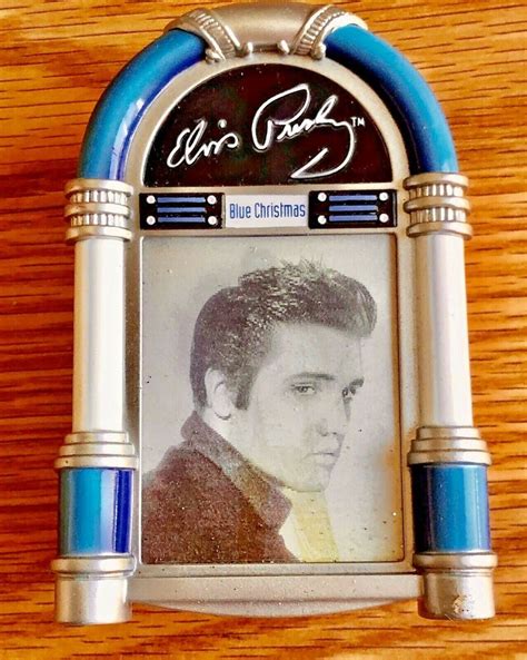 ELVIS Blue Christmas Musical Jukebox Ornament Blue Silver Working | Christmas musical, Blue ...