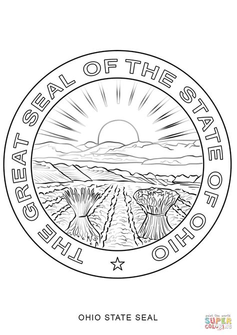 Ohio State Seal coloring page | Free Printable Coloring Pages