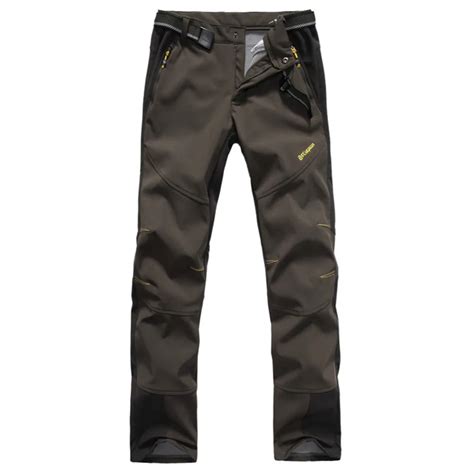 Mens Waterproof Outdoor Softshell Pants Fishing Hunting Climbing Hiking ...