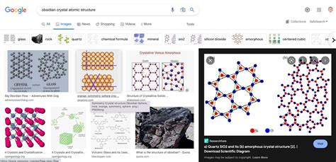 reference request - Database of atomic crystal structure data or images of rocks and minerals ...