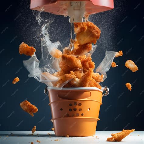 Premium AI Image | Crispy fried chicken in the bucket chicken bucket