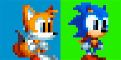 Pixilart - Mini Sonic and Tails by Hoppy120