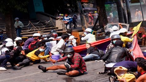 Myanmar police break up protests again after bloodiest day since coup