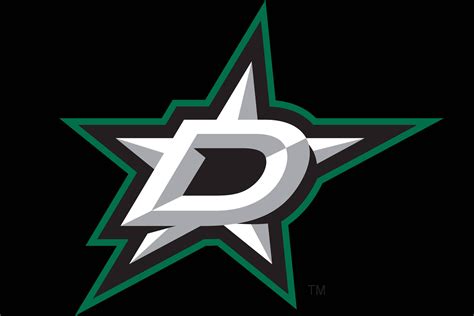 Download Dallas Stars White Black Green Logo Wallpaper | Wallpapers.com