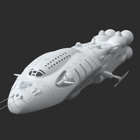 3d model futuristic spaceship