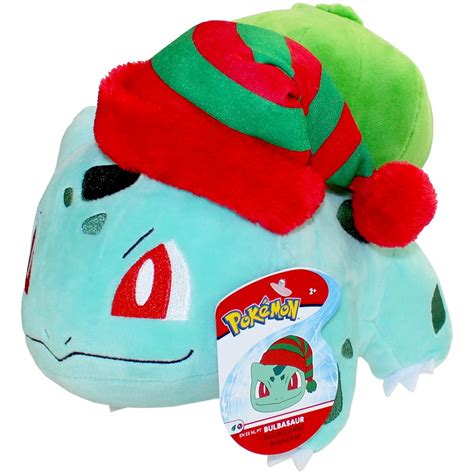 Pokemon Holiday Bulbasaur Plush Stuffed Animal- 8" Tall, Limited Edition Holiday Pokemon Plush ...