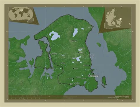 Hovedstaden, Denmark. Wiki. Labelled Points of Cities Stock ...