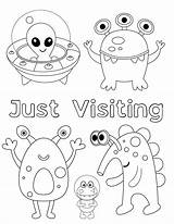 Free Printable Alien Coloring Pages sketch template