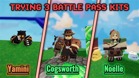 So I used the Yamini, Cogsworth, and Noelle kit in Roblox Bedwars ...