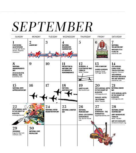 August/September 2019 Calendar of Events - Augusta Magazine