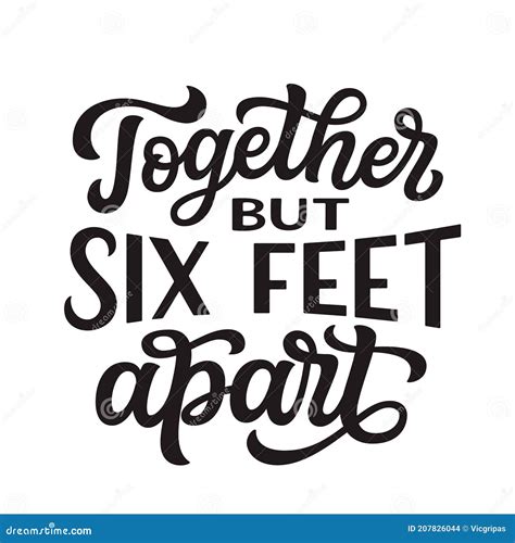 Together but Six Feet Apart Stock Vector - Illustration of print, design: 207826044